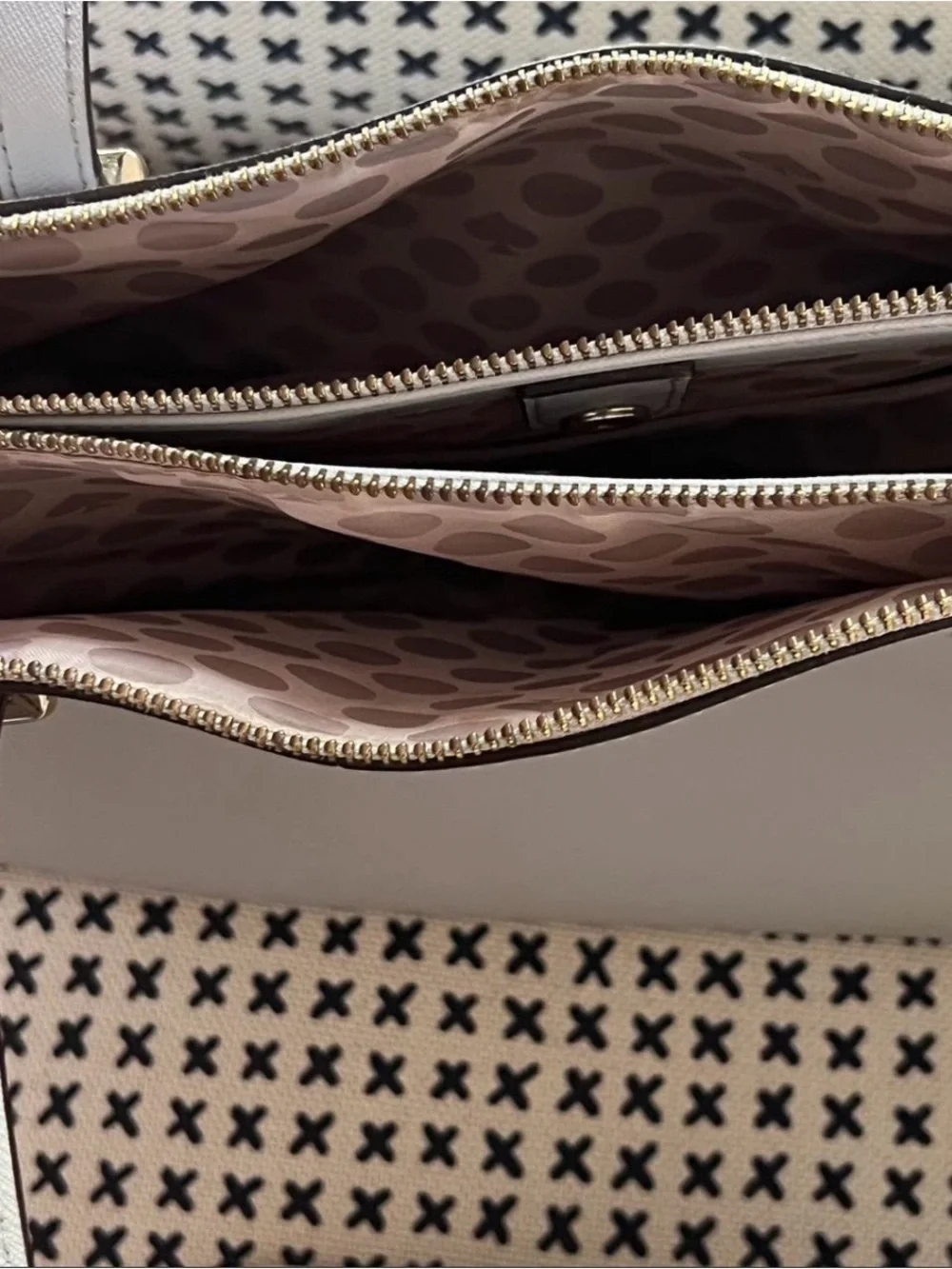 Kate Spade Grey Tote Purse — Saffiano Tote with Gold Hardware - Picture 6 of 8
